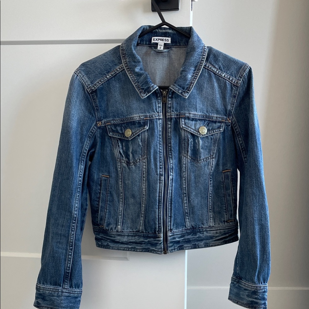 Express Women's Blue Jean Jacket